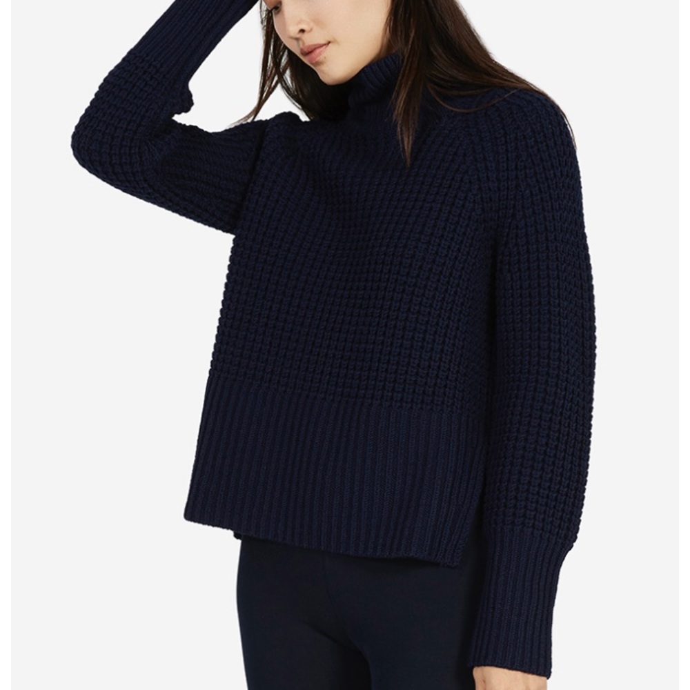 Everlane The Waffle Knit Turtleneck Sweater